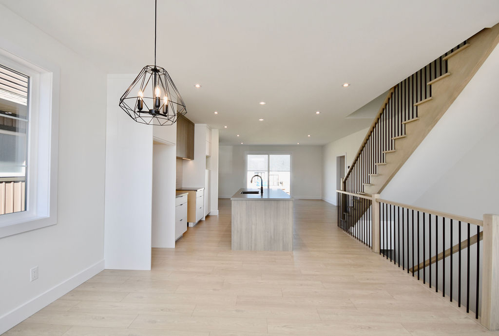 Looking back through the open floorplan of the main floor of Derwent.