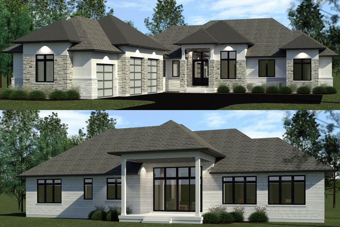 Staffordshire model concepts of front and back exterior.